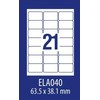 Avery Zweckform LABEL. ZF ECONOMY 63,5X38,1MM 040 100ARK E100 ELA040 ETIKETĖ - ELA040