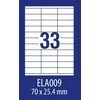 Avery Zweckform LABEL. ZF ECONOMY 70X25,4MM 009 100ARK E100 ELA009 ETIKETĖ - ELA009