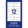 Lipnios etiketės Avery Europe, A4, 97x42.3mm, 12 etikečių lape, 100 lapų, baltos spalvos