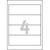 Lipnios etiketės segtuvams Avery Zweckform, A4, 192x61mm, pakuotėje 25 lapai, baltos spalvos