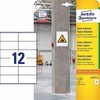 Avery Zweckform etiketės 105mm x 48mm, A4, balta, 12 etikečių, didelis sukibimas, supakuotas 20 vnt., L7875-20, spausdintuvams