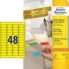Avery Zweckform Šalinamos spalvos etiketės 45,7 x 21,2 mm, geltonos (L6041- 20)