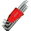 AW-Tools AWTOOLS RAKTAI ŠEŠIAKAMPIAI HEX/ 2,0-12,0mm/ 10vnt./ SU RUTULINE GALVUTE ILGI Juodas LINE