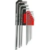 AW-Tools AWTOOLS ŠEŠIAKAMPIAI RAKTAI HEX /1,5-10,0mm/ 9vnt. SU RUTULINE GALVUTE ILGI Juodas LINE