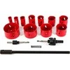 AW-Tools AWTOOLS Bimetalinių gręžimo karūnų rinkinys 15 vnt. 19-76 mm