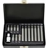 AW-Tools AWTOOLS 15 dalių TORX antgalis su skylute, juodos linijos
