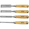 AW-Tools AWTOOLS KALTŲ RINKINYS SU MEDINĖMIS RANKENOMIS 4vnt. 6/12/18/24mm