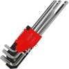 AW-Tools AWTOOLS ŠEŠIAKAMPIAI RAKTAI HEX /1,5-10,0mm/ 9vnt. SU RUTULINE GALVUTE ILGI Juodas LINE
