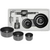 AW-Tools AWTOOLS skylučių pjūklai MEDIENAI / 19-22-25-28-38-44-51-64 mm / 11 ELEMENTŲ RINKINYS