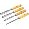 AW-Tools AWTOOLS KALTŲ RINKINYS SU MEDINĖMIS RANKENOMIS 4vnt. 6/12/18/24mm