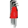 AW-Tools AWTOOLS RAKTAI ŠEŠIAKAMPIAI HEX/ 2,0-12,0mm/ 10vnt./ SU RUTULINE GALVUTE ILGI Juodas LINE