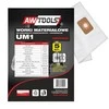 AW-Tools mikropluošto dulkių maišeliai, rinkinyje 5 vnt. UM1, GAS35 / VC3011L / VC3510L / VC3511L