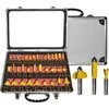 AW-Tools frezavimo antgalių medienai komplektas 35 vnt. kotelis 8mm