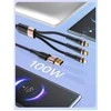AWEI CL-228 usb-c/lightning/mico 3in2 cable juodos spalvos