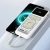 AWEI PowerBank with built-in Lightning/USB-C cable P77K 10000mAh juodos spalvos 22.5W