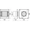 AWENTA A-Matic Awenta WM100T vonios ventiliatorius fi100mm 95m3/h 16W 230V su laikmačiu ir automatine užraktu, balta