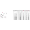 AWENTA Apvalus ventiliacijos ortakis Awenta KO125-05 fi125mm baltas 0.5m
