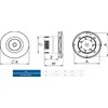 AWENTA Awenta WXO125H Orbit vonios ventiliatorius fi125mm 160m3/h 16W 230V su drėgmės jutikliu ir laikmačiu, balta