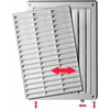 AWENTA baltos ventiliacijos grotelės su sklende ir tinkleliu 128 x 197 mm (T59)