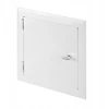 AWENTA apžiūros durelės Awenta DM81 140x140mm su spyna, metalinės, baltos