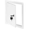 AWENTA apžiūros durelės Awenta DM81 140x140mm su spyna, metalinės, baltos