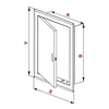 AWENTA apžiūros durelės Awenta DM81 140x140mm su spyna, metalinės, baltos