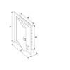 AWENTA Revizijos durelės Awenta DM89 25x25 metalinės baltos