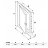 AWENTA Revizijos durelės Awenta DM99 300x600mm metalinės baltos