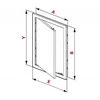 AWENTA Revizijos durelės Awenta DT25 150x250mm plastikinės baltos