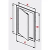 AWENTA Revizijos durelės metalinės 500 x 500 mm baltos (DM102)