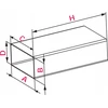 AWENTA Vėdinimo kanalas KP75-10 75x150mm plokščias baltas 1m