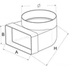 AWENTA Alkūnė jungiamoji 90° 60x204/fi100mm (KP204-23/100)