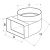 AWENTA 90° alkūnės jungtis 60x204/fi125mm (KP204-23/125)