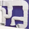 AWENTA Alkūnė jungiamoji KP75-23 75x150mm fi125mm 90 laipsnių balta
