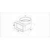 AWENTA Alkūnė jungiamoji KP75-23 75x150mm fi125mm 90 laipsnių balta