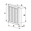AWENTA Vėdinimo grotelės 200x200 baltos Awenta T51