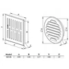 AWENTA Vėdinimo grotelės Awenta M01B 100x140mm MSB. balta