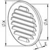 AWENTA Vėdinimo grotelės Awenta M9B fi100mm MSB. balta