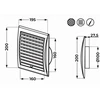 AWENTA Vėdinimo grotelės Awenta TL14 160x160mm baltos