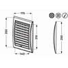 AWENTA Vėdinimo grotelės Awenta TL4 140x210mm baltos