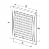 AWENTA Vėdinimo grotelės Awenta TL4 140x210mm baltos