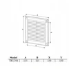 AWENTA Vėdinimo grotelės Awenta TRU2SS 150x150mm sidabrinis satinas