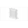 AWENTA Vėdinimo grotelės metalinės 140x140 baltos Awenta MT1B