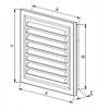 AWENTA Vėdinimo grotelės metalinės 140x140 baltos Awenta MT1B