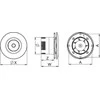 AWENTA Lubos vonios ventiliatorius Orbit fi100 88m3 / h 13W 230V su judesio jutiklis ir laikmatis balta AVENTA WXO100R