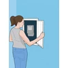 AWENTA Kamerinė kaukė iš PVC balta 400 x 400mm (MKOM36)