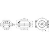 AWENTA radialinis kanalinis ventiliatorius Awenta WP150/160 fi150/160mm 565/640/770m3/h 112/115/120W 230V baltas
