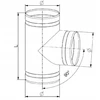 AWENTA Trišakis Awenta TR125 metalinis 90° cinkuotas