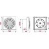 AWENTA Ventiliatorius Vonios kambario ventiliatorius Awenta WFA100 Focus fi 100mm 85m3/h 8W 230V baltas
