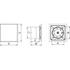 AWENTA Vonios kambario ventiliatorius Trax Awenta WTI125H fi125mm 150m3/h 18W 230V su drėgmės jutikliu ir inox laiko jungikliu